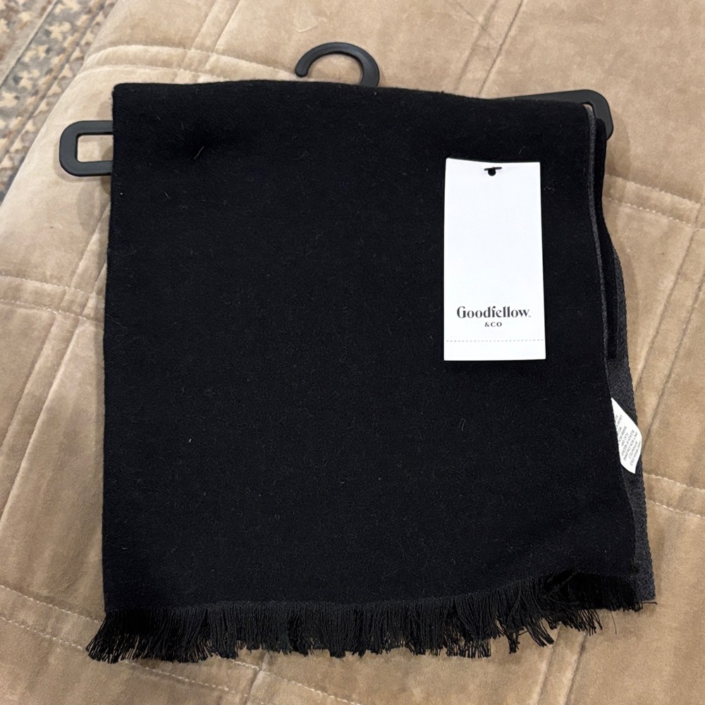 Goodfellow & Co Classic Black Fringe Scarf